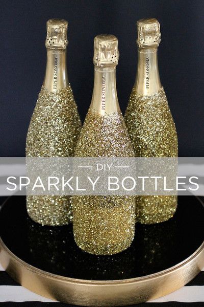 DIY sparkly bottles